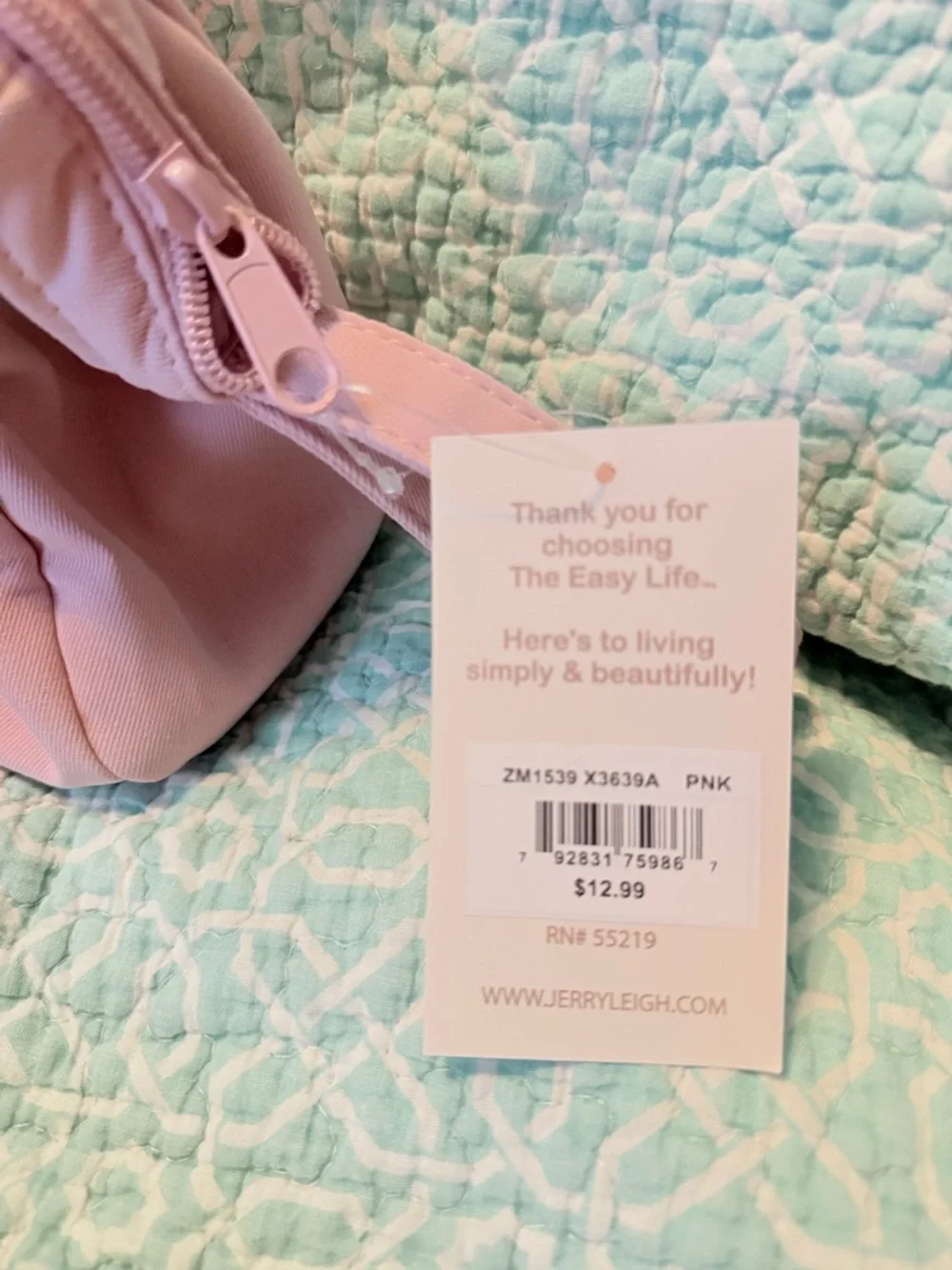 NWT The Easy Life Pink Travel Cosmetic Bag
